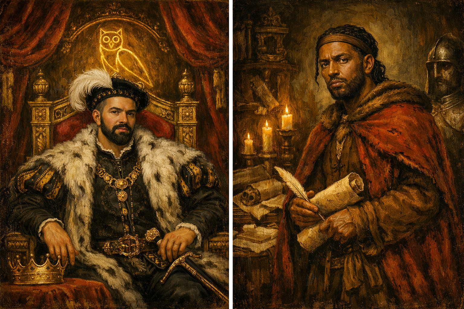 Drake vs Kendrick Lamar portrait